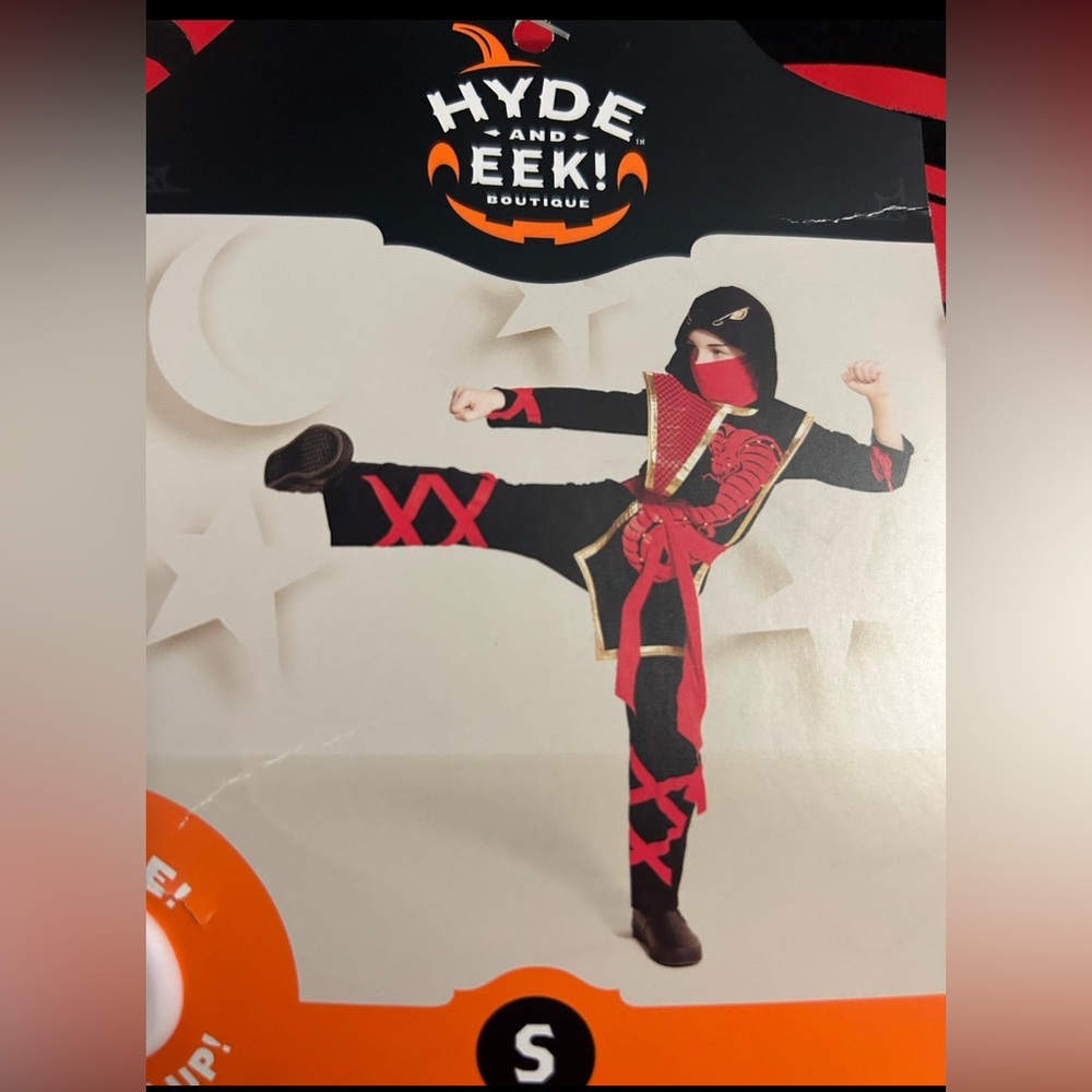 Kids Ninja Costume  size Small (4-7)